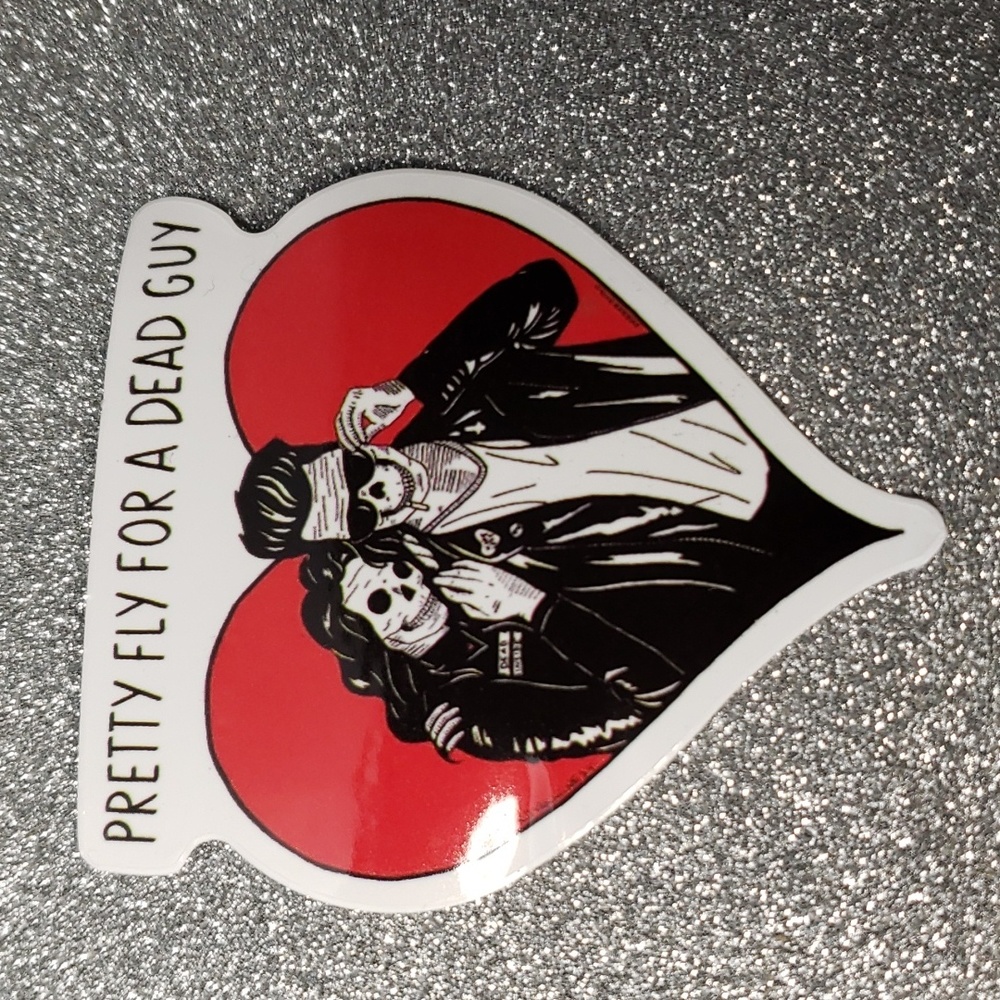 ART Gothic Skeleton Couple WATERPOOF Sticker